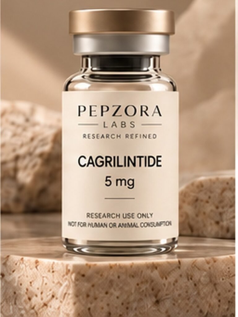 Cagrilintide 5mg research vial — Pepzora Labs, research use only